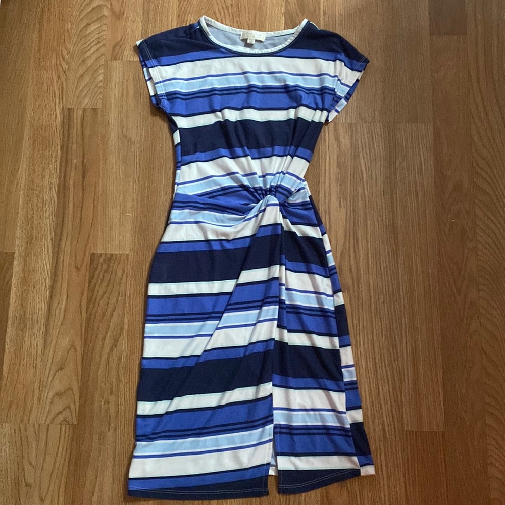 Blue and White Dress